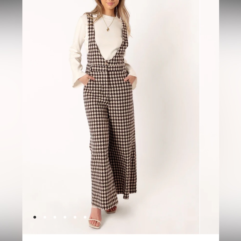 Houndstooth tweed overalls -boutique store